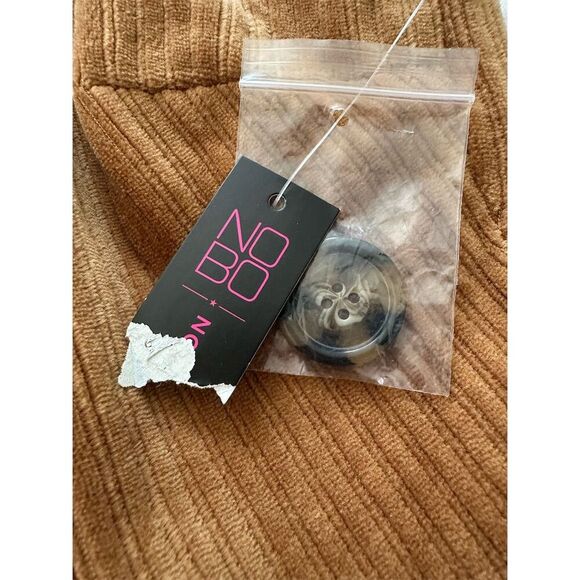 No Boundaries Brown Corduroy Button-Up Sleeveless Dress Size Jr 11-13 - Picture 4 of 7